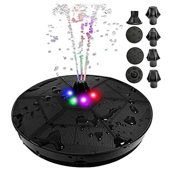 Solar Fountain Pump - solar pump with light + anti-collision bar