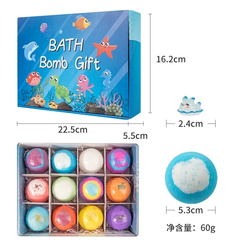 Easter Egg Bath Bombs - Ocean Animal Surprise Bath Bombs (12 Pack)