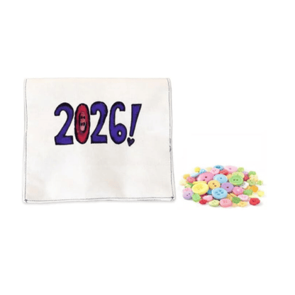2026 DIY Button Calendar Kit - Fabric Calendar + 400 Buttons
