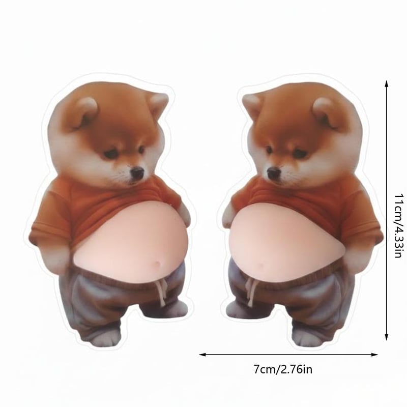 Chubby Shiba Inu Anti-Collision Sticker - 1 pair (2 pcs)