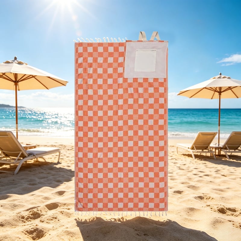 2-in-1 Convertible Beach Towel Bag - Style B