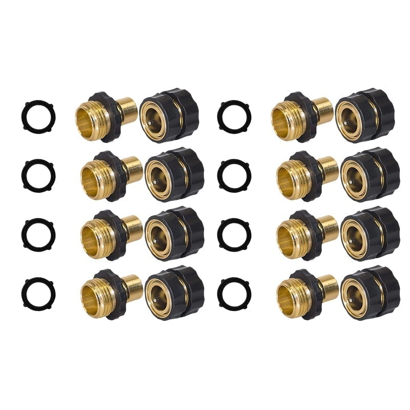💧3/4 Inch Garden Hose Quick Connector 4 Sets/bag - 2 Sets