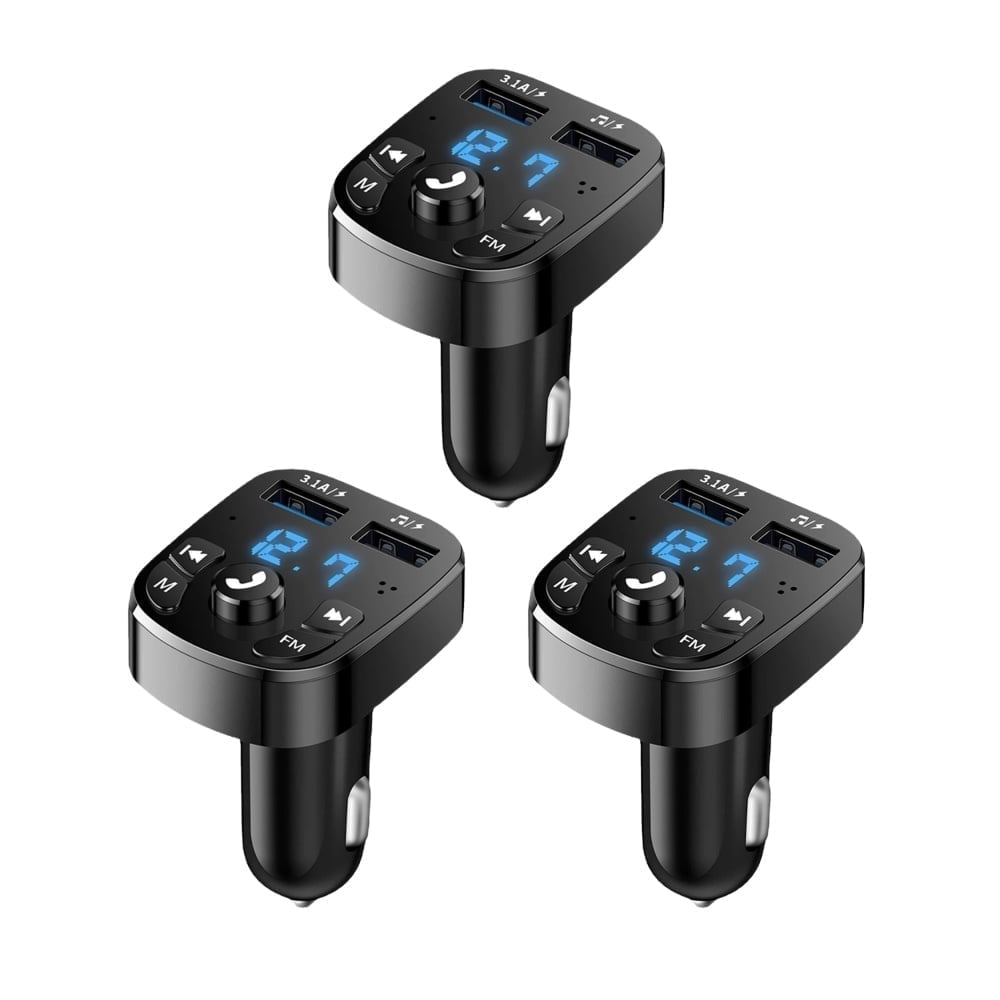 Car Bluetooth 5.0 FM Transmitter - 3 PCS