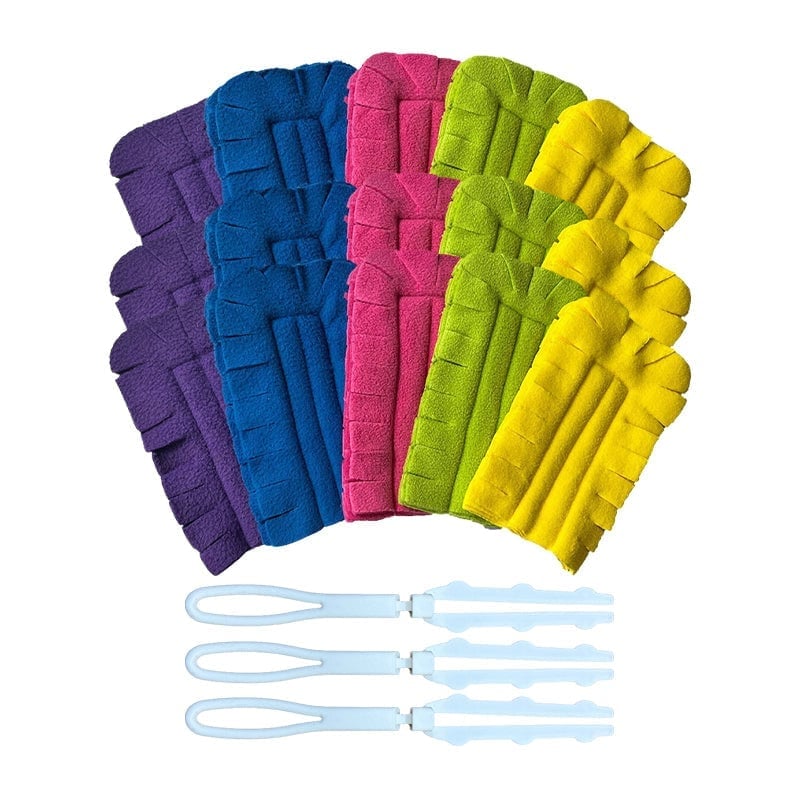 Reusable Chenille Microfiber Dust Duster - 3 Handles + 15 Refills