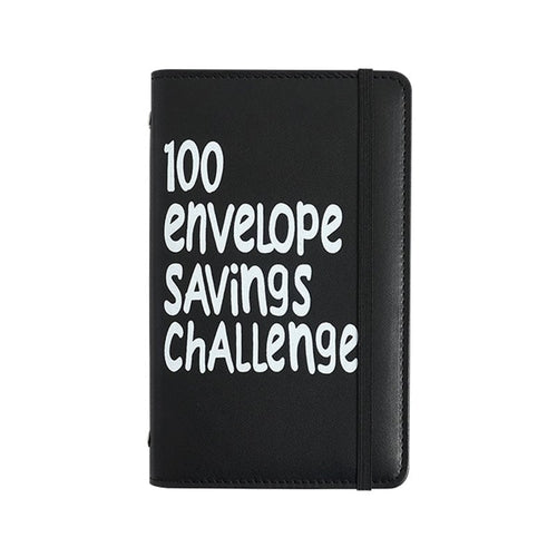 100 Envelope Savings Challenge Binder - ⚫📒Black