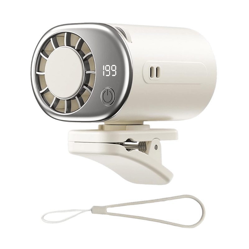 360° Rotating Semi-Cooling Clip Fan - White
