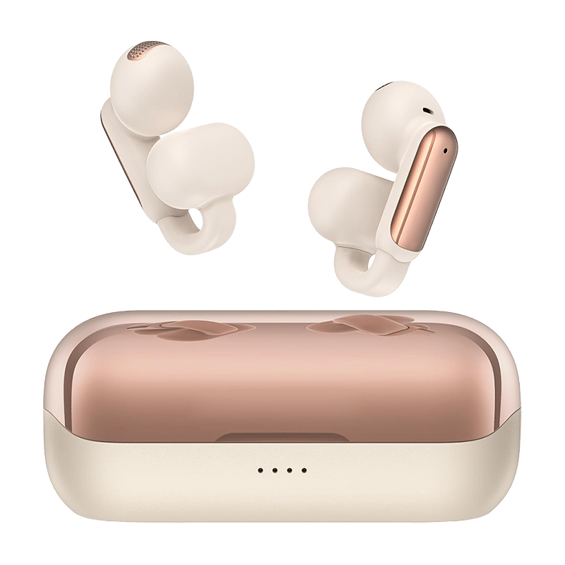 Clip-On Open-Ear Bluetooth Earbuds - White