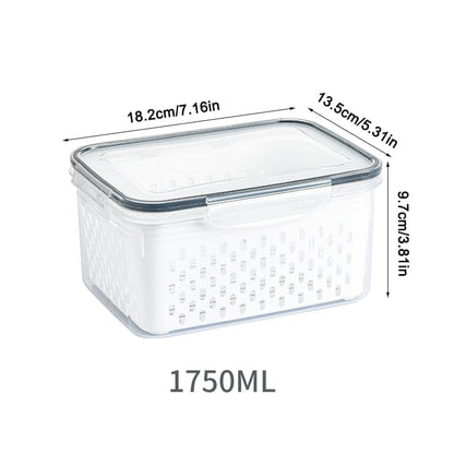 Food Storage Containers for Fridge with Removable Colander - 1750ml*1
