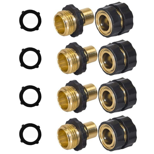 💧3/4 Inch Garden Hose Quick Connector 4 Sets/bag - 1 Set (Set of 4)