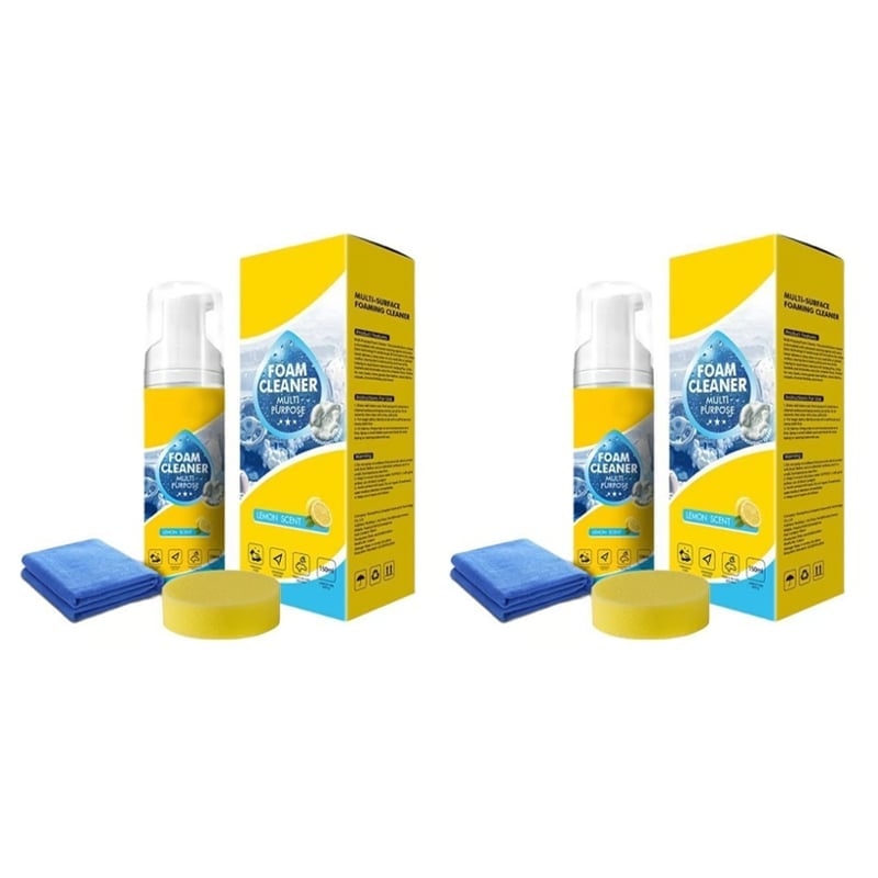 Multifunctional Foam Cleaner - 2 sets（710g+2 Sponges +2 cleaning clothes）
