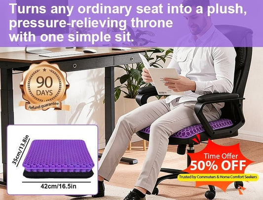 Extra Large Purple Gel Seat Cushion - 1 pc, 400g / 37*29*1.8cm