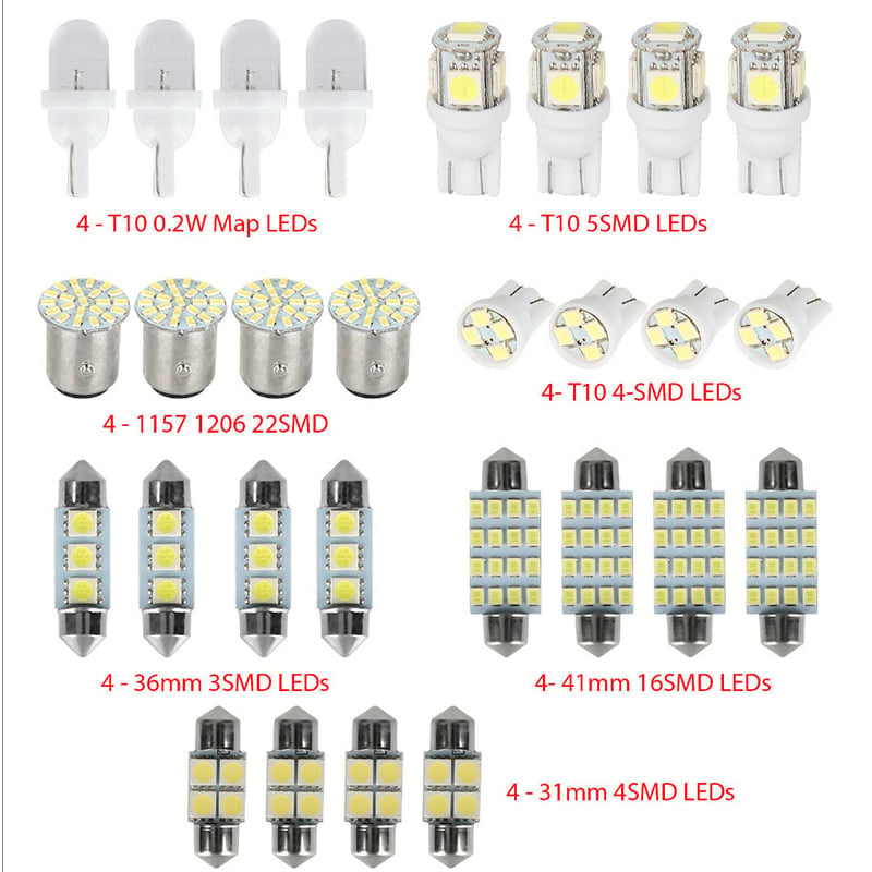 Diamond-White Full-Cabin LED Conversion Kit for Advanced Interior Ligh - 28-Piece Set