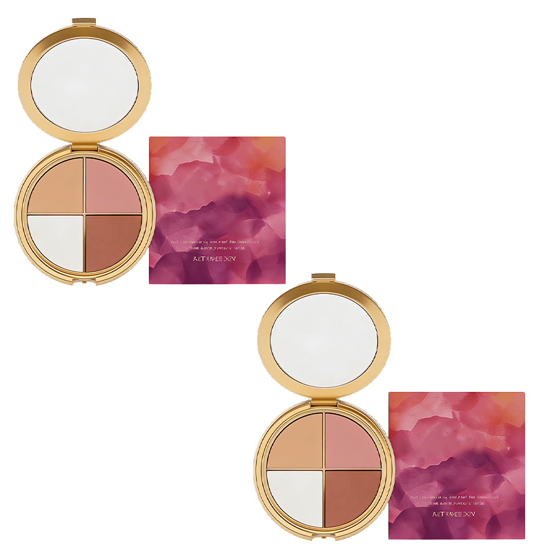 All-in-One Highlight, Eyeshadow & Blush Palette - 2 Stück