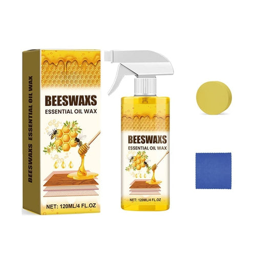 Beeswax Floor Polish Spray - 1 set (120ml + Sponge + Towel)