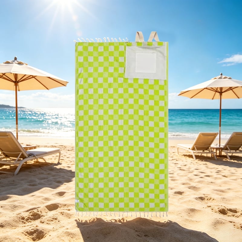 2-in-1 Convertible Beach Towel Bag - Style C