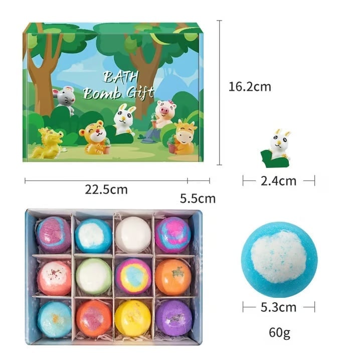 Easter Egg Bath Bombs - Easter Bunny & Animal Surprise Bath Bombs (12 Pack)