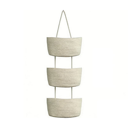 3-Tier Hanging Organizer Bag - White
