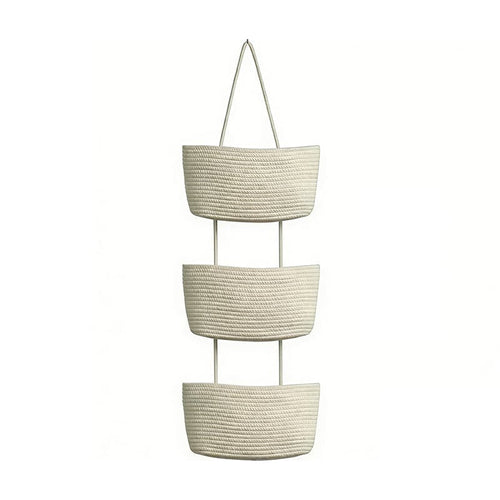 3-Tier Hanging Organizer Bag - White