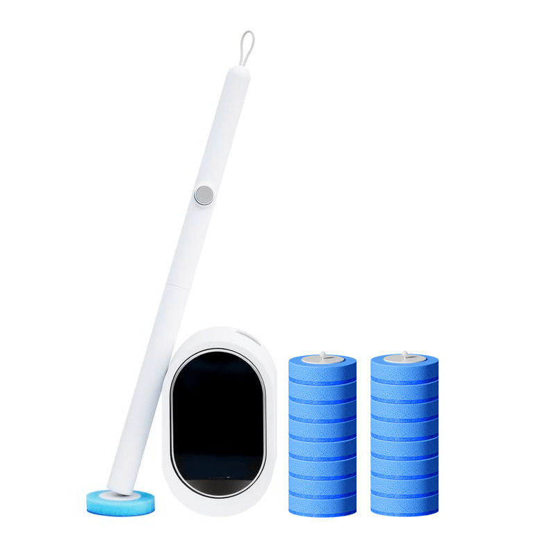 1 disposable toilet brush + 16 refill heads