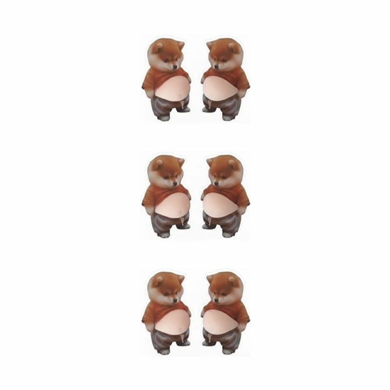 Chubby Shiba Inu Anti-Collision Sticker - 3 pair (6 pcs)