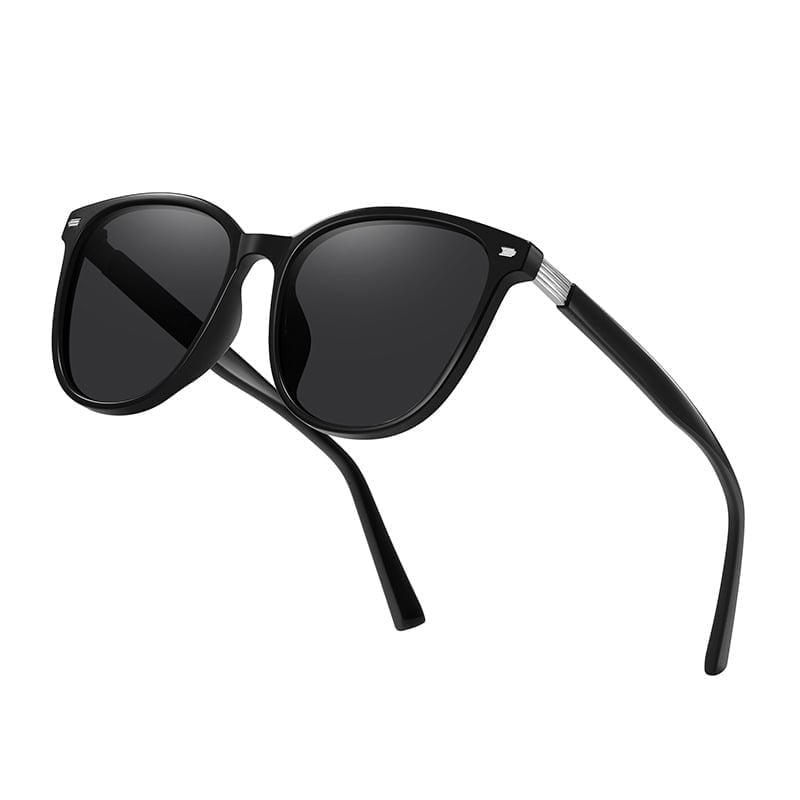 Big Style Polarized Sunglasses - Black Frame / Smoke Lens