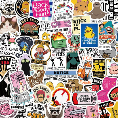 Funny Graffiti Stickers - 1 set (130 Pcs)