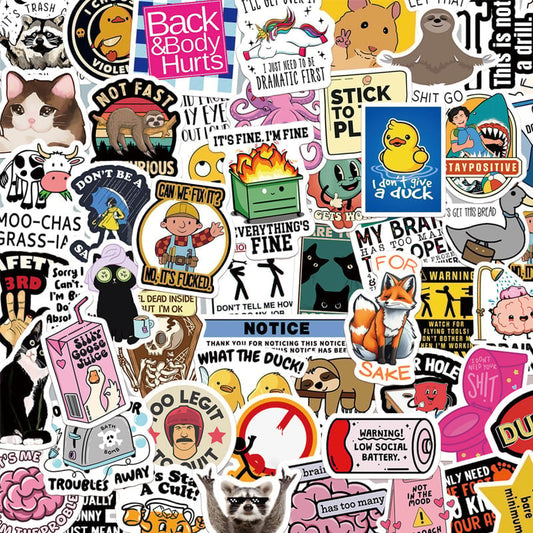 Funny Graffiti Stickers - 1 set (130 Pcs)