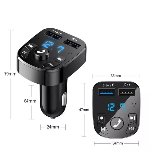 Car Bluetooth 5.0 FM Transmitter - 1 PC