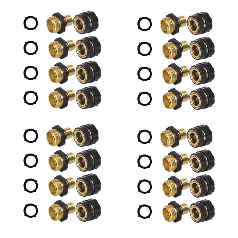 💧3/4 Inch Garden Hose Quick Connector 4 Sets/bag - 4 Sets