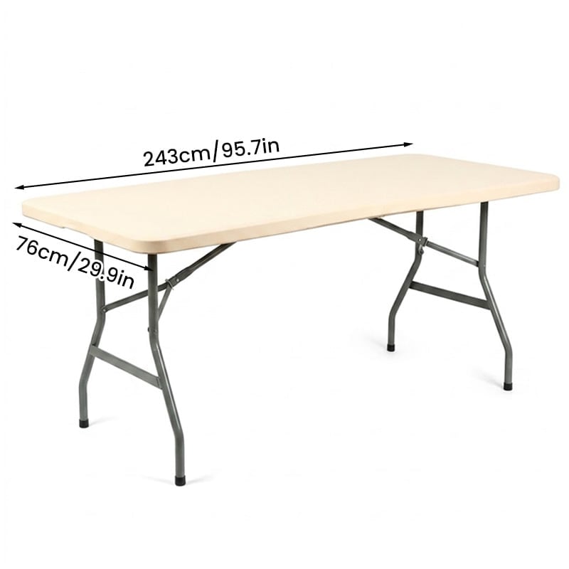 Elastic Fitted Tablecloth - Champagne Gold - Large (95.7 x 29.9 in / 243 x 76 cm)