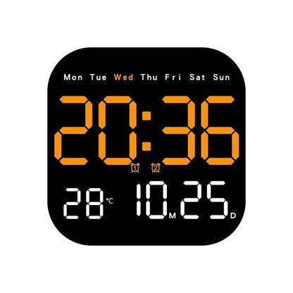 Hangable freestanding square clock - Orange