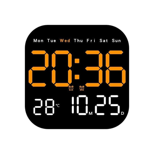 Hangable freestanding square clock - Orange