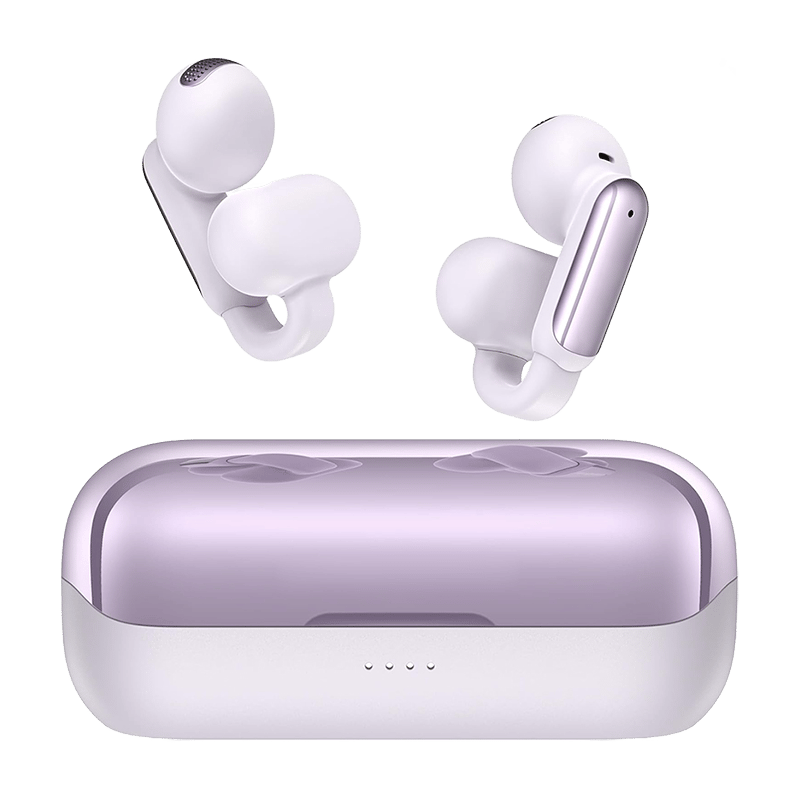 Clip-On Open-Ear Bluetooth Earbuds - Purple