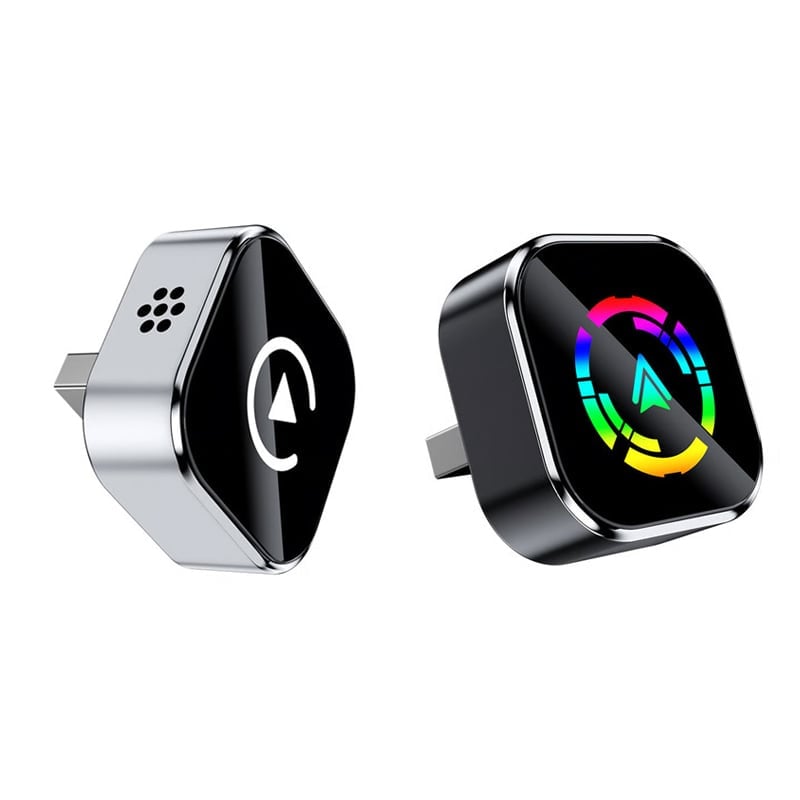 2-in-1 Adapter: Wireless CarPlay & Android Auto - Style A (Silver + White) & Style C (Black + Colorful)