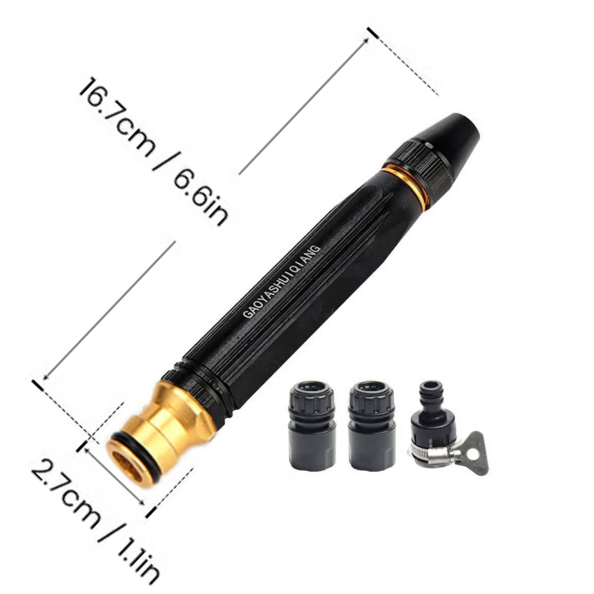 Heavy Duty Adjustable Twist Hose Nozzle Jet Sweeper Nozzle - 1 set