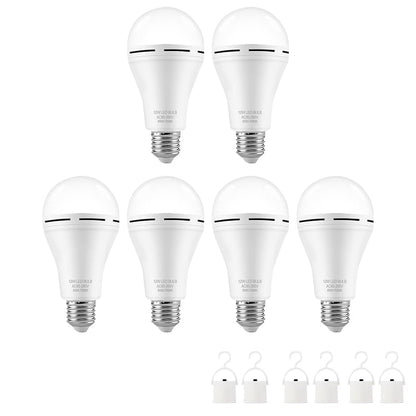Emergency Rechargeable LED Bulbs - 6-Pack