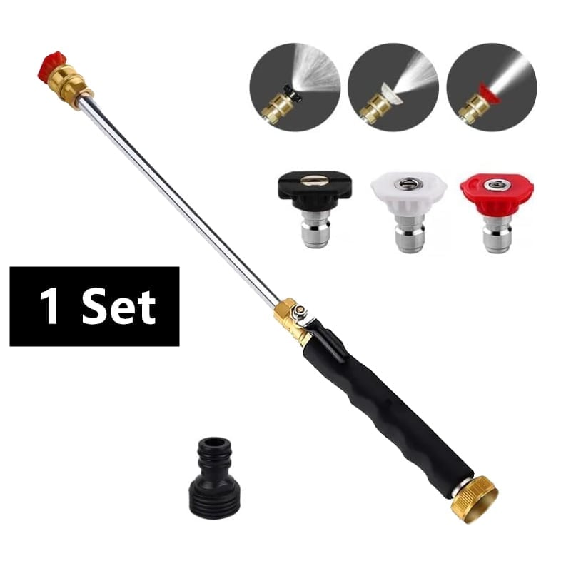 Garden Hose Nozzle High-Pressure Washer with 3 High-Pressure Nozzles - 1 Set