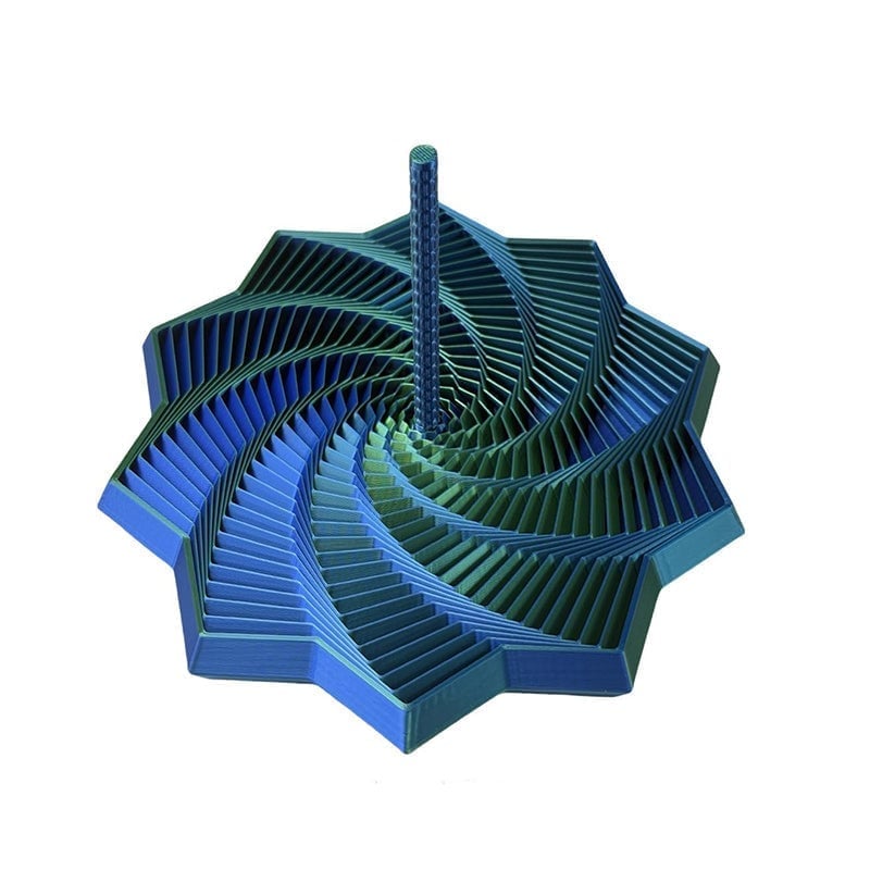 3D Printed Handheld Star Sensory Fidget Toy - Laser Green