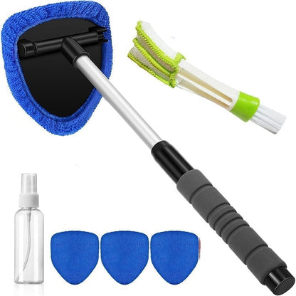 Automotive Glass Cleaning and Defogging Brush - Gray
