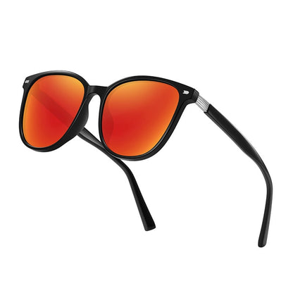 Big Style Polarized Sunglasses - Black Frame / Red Lens