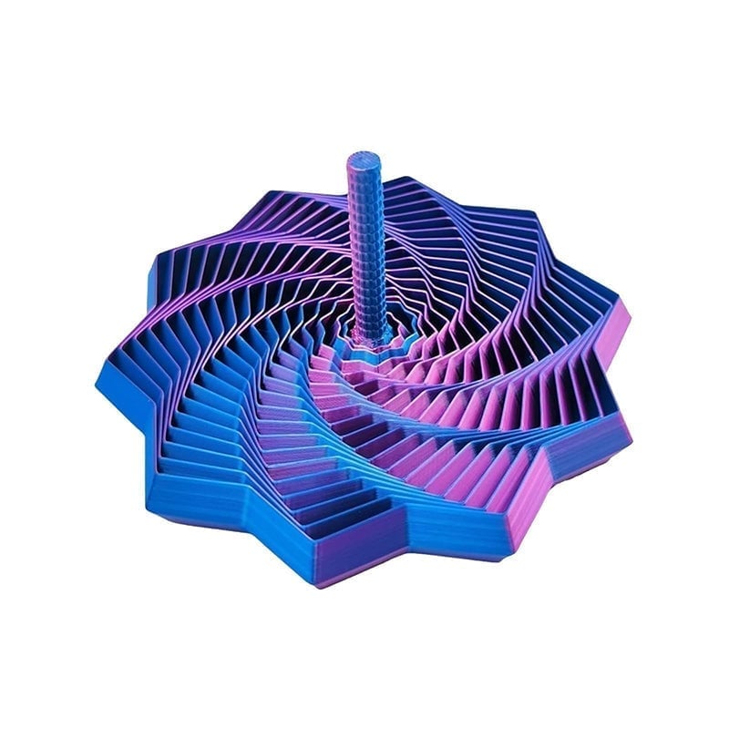 3D Printed Handheld Star Sensory Fidget Toy - Laser Purple