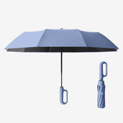 Creative Ring Buckle Windproof Reinforced Umbrella - Blue, 125 cm/49.2 inches