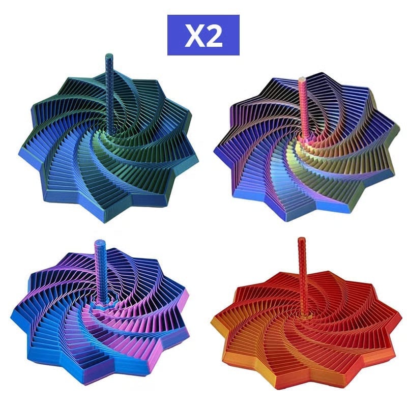 3D Printed Handheld Star Sensory Fidget Toy - Multi-Colors * 2 Sets (8 PCS)