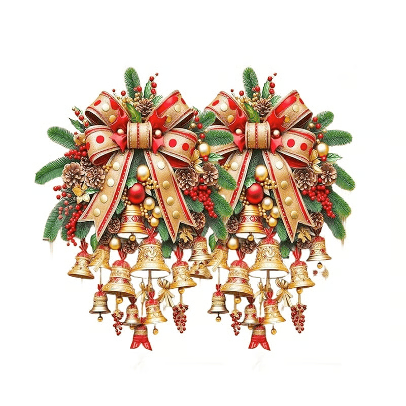 Christmas Bell Door Curtain - 2 Sets