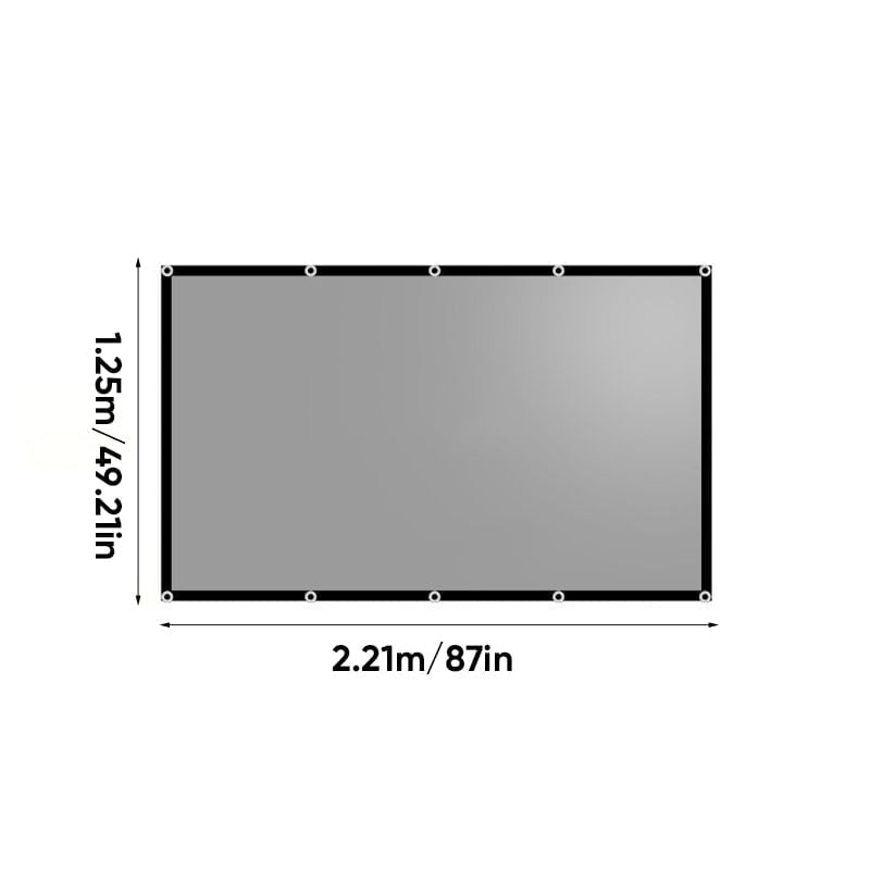 Ambient Light Rejecting (ALR) Projector Screen - Black-bordered hook-type model 100-inch 16:9 (2.21m wide * 1.25m high)