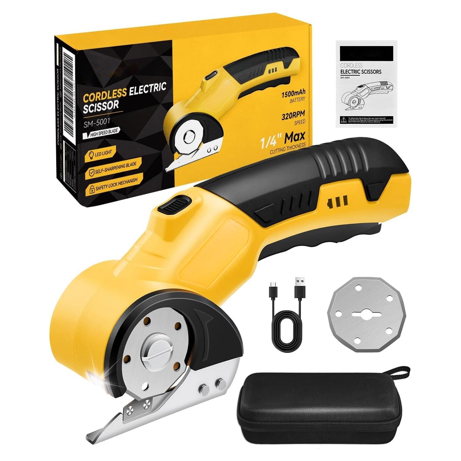2 Blades with Carrying Bag, Yellow