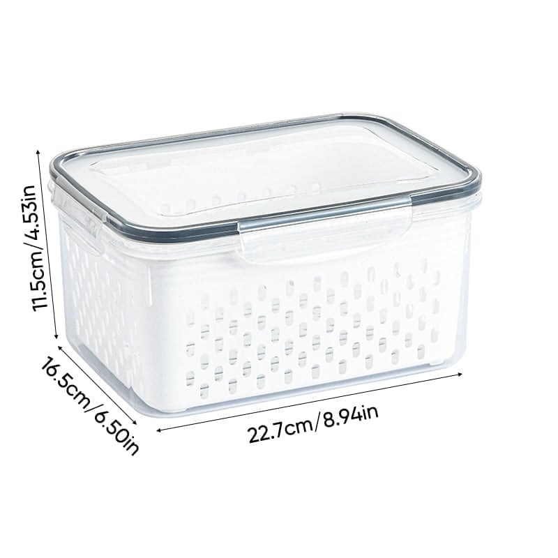 Food Storage Containers for Fridge with Removable Colander - 3300ml*1