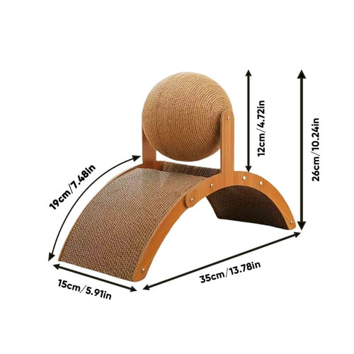 Cat Scratching Ball on Stand - 1pc