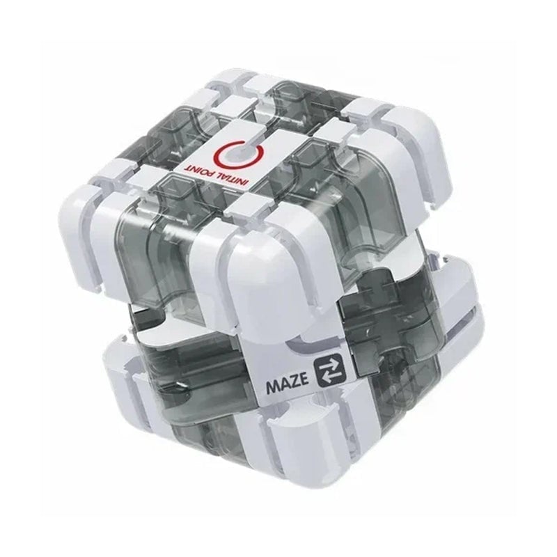 🎲3D Rolling Ball Maze Cube - Gray