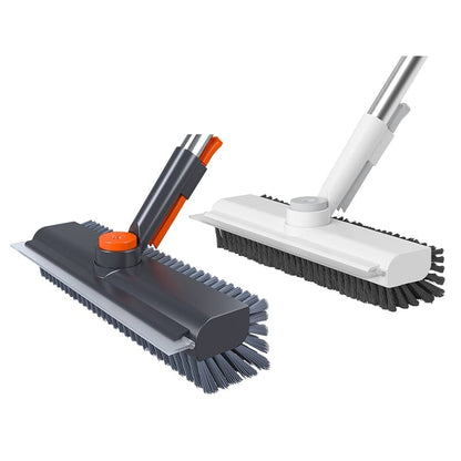 Hard Bristle Tile Floor Brush - white+grey